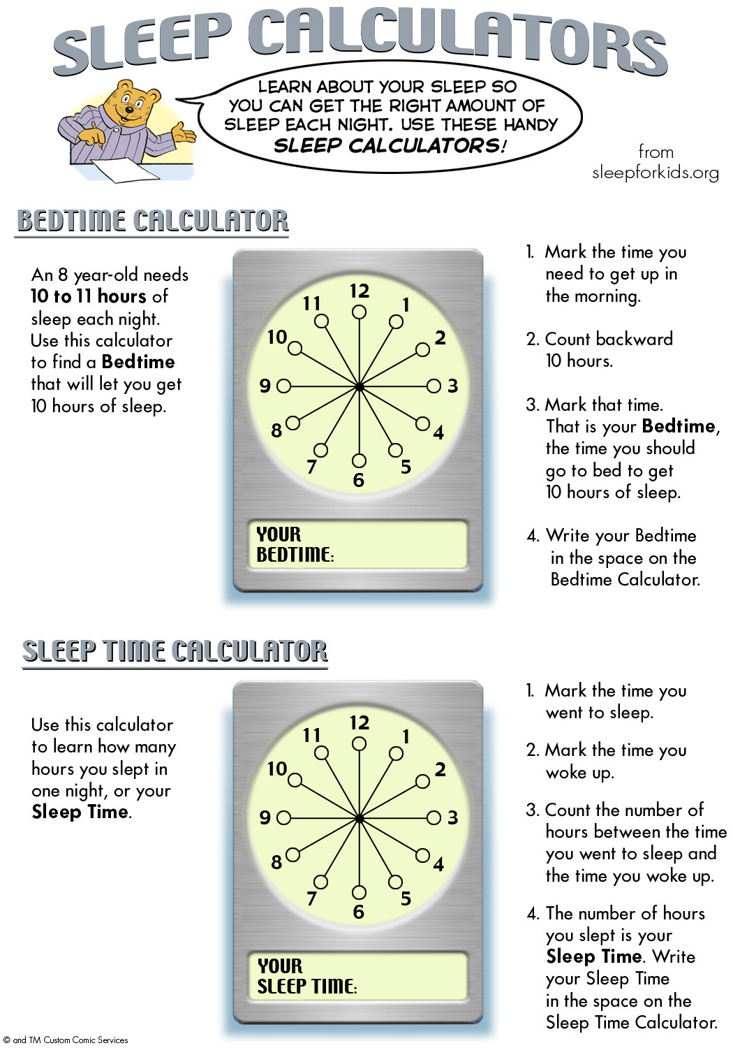 sleep calculators sleep for kids teaching kids the importance of
